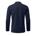 thumbnail image 6 of Kizanda Men Half Button Work Shirt with Chest Pockets Pullover Lightweight Stand Collar Work Comfy Office Shirt Long Sleeve Fall Winter Business Casual Top for Men L, 6 of 9