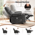 thumbnail image 5 of JMYMRY Rocker Recliner Chair with Vibration Massage and Heating, Cup Holders and Side Pockets, Adjustable Lounge Chair for Living Room, Grey, 5 of 8