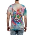 thumbnail image 5 of Hippie Manx Portrait Watercolor Tie-Dye Vintage Styles All Over Print 3D Shirt Unisex Merch Cat Lover Kitten Owner Gifts - 00014, 5 of 6