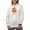 White, variant on I Climb Like a Girl, Try to Keep Up, Retro Rock, Cliff or Mountain Climber, Heather Grey Hooded Sweatshirt or Hoodie, Small