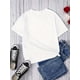 thumbnail image 3 of 1pc Teen Girls' Oversized Casual T-Shirt with Bold "HAPPY" Letter & joyful Face Print - Soft Cotton Blend, Crew Neck, Short Sleeve, Loose Fit for Spring/Summer, 3 of 6
