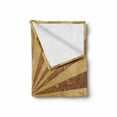 thumbnail image 2 of Tan Soft Flannel Fleece Blanket, Sunburst Pattern Aged Rusty Jagged Grungy Retro Style Rays Old Worn Composition, Cozy Plush for Indoor and Outdoor Use, 60" x 80", Brown Pale Brown, by Ambesonne, 2 of 6
