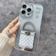 thumbnail image 1 of For iPhone 16 Pro Max Case Mirror Kickstand TPU+PC Gradient Glitter Phone Cover - Blue, 1 of 5