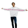 thumbnail image 5 of Telankuip I Love You This Much Hoodies Valentine's Day Letter Print Hooded Sweatshirts for Women Men Oversized Long Sleeve Loose Fit Comfortable Pullover Top with Pockets 3-White XL, 5 of 6