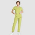 thumbnail image 2 of Scrubs Set for Women Nurse Uniform Jogger Suit Medical Scrubs Set V-Neck Top & Pants with Pockets Comfortable & Durable, 2 of 7