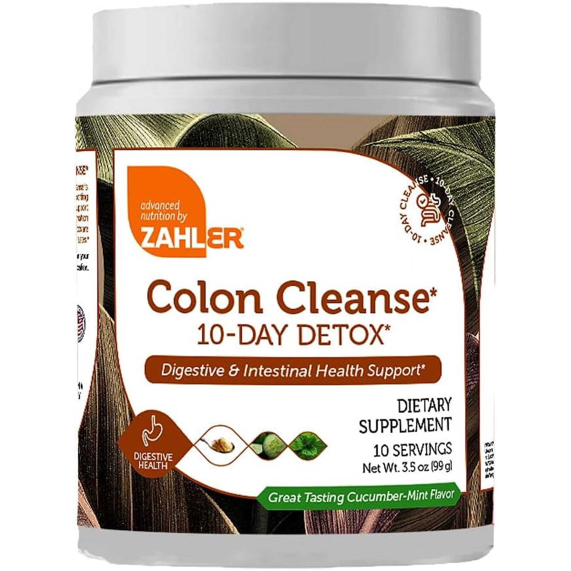 Zahler Colon Cleanse, 10 Day Detox and Gut Health Support, Intestinal Cleanse Supplement, Kosher, 10 Servings