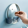 4 Pairs Wall Mount Pot Lid Organizers Racks, Self Adhesive Wall Mounted