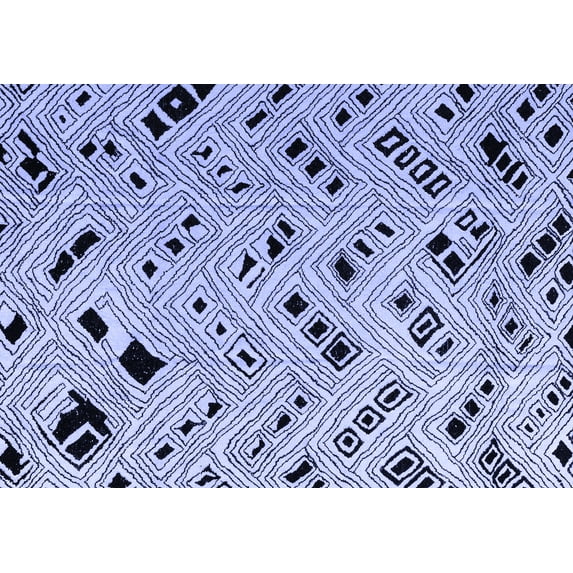 Ahgly Company Indoor Rectangle Abstract Blue Modern Area Rugs, 8' x 10'