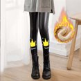 thumbnail image 6 of YTDSCS Toddler Kids Girls Faux Leather Leather Pants Girls' Imitation Leather Pants and Fleece Thickened All Matching Cold Leggings for Baby 1-15Y, 6 of 8