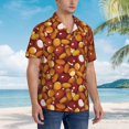 thumbnail image 3 of Pofeuu Almond Nuts Print Hawaiian Shirt for Men Sleeves Casual Button Down Summer Beach Dress Shirts T-Shirts,3X-Large, 3 of 7