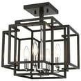 thumbnail image 1 of Z-Lite Titania 4 Light Semi Flush Mount in Black + Chrome, 1 of 7