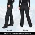 thumbnail image 6 of Arctix Women's Essential Insulated Snow Pants, Water Resistant Snow Pants for Skiing & Snowboarding (Black, XS), 6 of 7