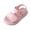 Pink, variant on Kids Sandals Girls Toddler Girls Hook and Loop Sandals Comfort Open Toe Sandal with Adjustable Back Strap (White,8)