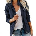 thumbnail image 1 of High-quality Black Friday Women Solid Loose Zipper Multi-pocket Jacket, 1 of 5