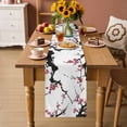 thumbnail image 2 of Pink Plum Blossom Table Runner 72 Inches, Farmhouse Botanical Spring Floral Bed Runner Dresser Scarves Tabletop for Indoor Outdoor Parties/Ceremony/Banquet, 18" x 72", 2 of 8