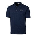 thumbnail image 2 of Men's Cutter & Buck College Navy Seattle Seahawks Big & Tall Advantage Tri-Blend Space Dye Polo, 2 of 3