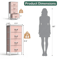 thumbnail image 6 of Aidoly 4-Tier Fabric Drawer Storage Cabinet with Wooden Top & Metal Frame - Multi-Purpose Organizer for Bedroom, Living Room, Office, Pink, 6 of 8