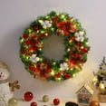 Clearance Fall wreath Wivi 16" Christmas Wreath with LED String Lights