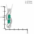 thumbnail image 3 of 1 3/4 Carat T.G.W. Emerald And White Diamond Accent Sterling Silver 3-Piece Jewelry set, 3 of 7