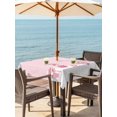 thumbnail image 2 of Outdoor Tablecloth with Umbrella Hole and Zipper, Pink Snowman Christmas Square Table Cloth 60x60 Inch Waterproof Tablecloth, Winter Snowflake Pine Xmas Tree Picnic Table Cover for Patio Camping, 2 of 7