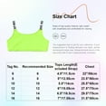 thumbnail image 7 of renvena Kids Girls Yoga Ballet Crop Tops Activewear Training Sports Camis Vest Dancewear Fluorescent Green 10, 7 of 7