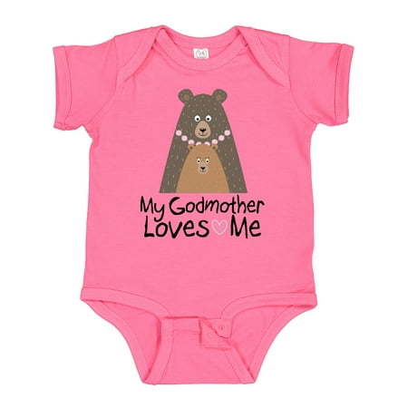 

Inktastic My Godmother Loves Me Godchild Bear Gift Baby Boy or Baby Girl Bodysuit