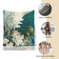 thumbnail image 6 of Cauagu Tropical Parrot Floral Artwork Print Women Wrap Shawl tassels Scarves Retro Scarf 77.6"X28.3", 6 of 8
