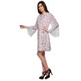 thumbnail image 2 of Moomaya Printed Short Robes For Women Cotton Robes For Women With Lace Trim, 2 of 6