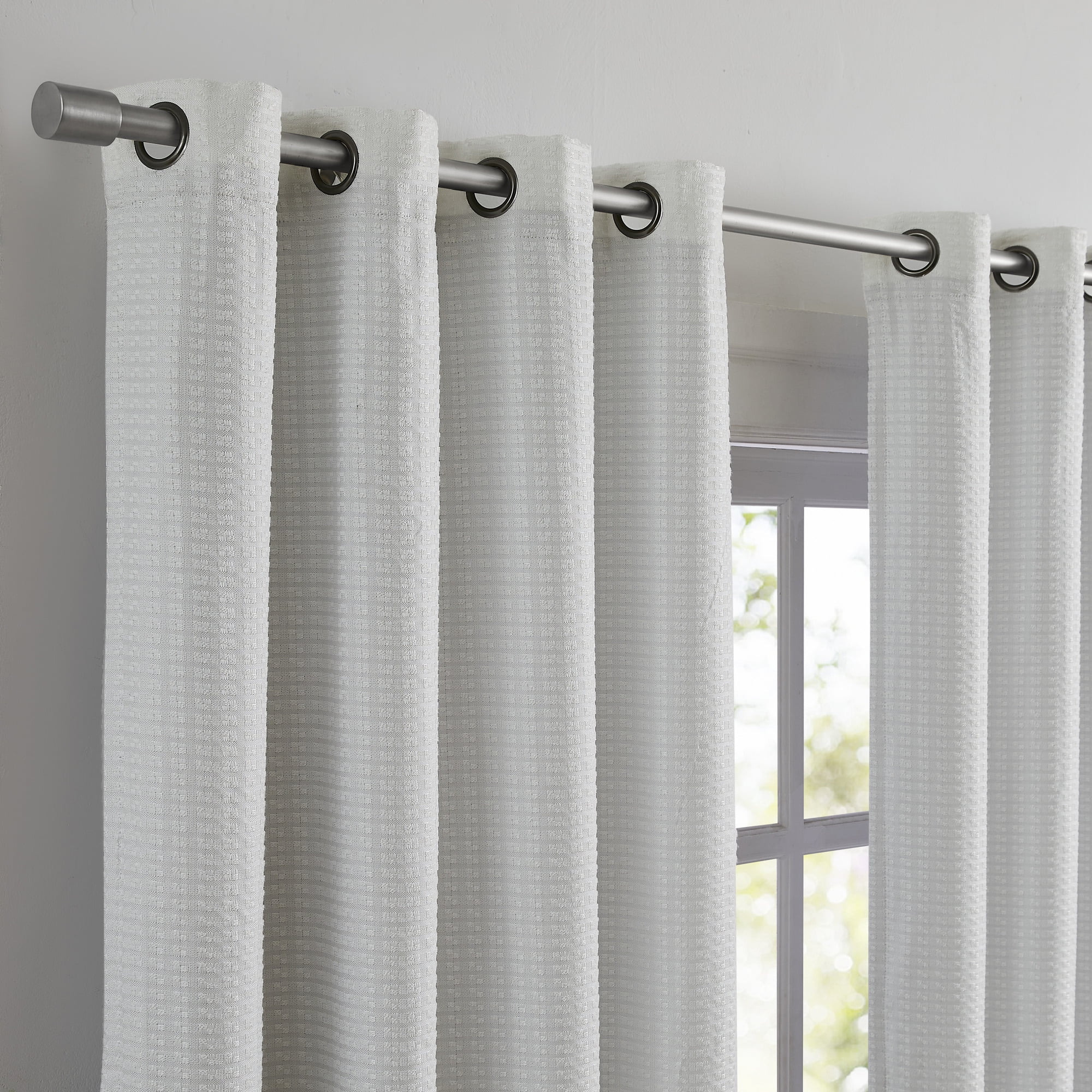 Cheyanne SUNSHIELD SIGNATURE Blackout Curtains for Living Room and Bedroom, 50” x 95”, White