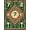 Green Cream Brown, Pattern 13, variant on ODIKA Field Vintage Sport Emblem With Star Border And Diamond Layout Baseball Flowing Pet Friendly & Kids Safe Play for Playroom, Bedroom, Reading Nook