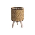 thumbnail image 3 of RXIRUCGD Imitation Rattan Flower Stand Triangular Support Flowerpot Indoor Desktop Potted Storage Container Office Woven Pot, 3 of 6