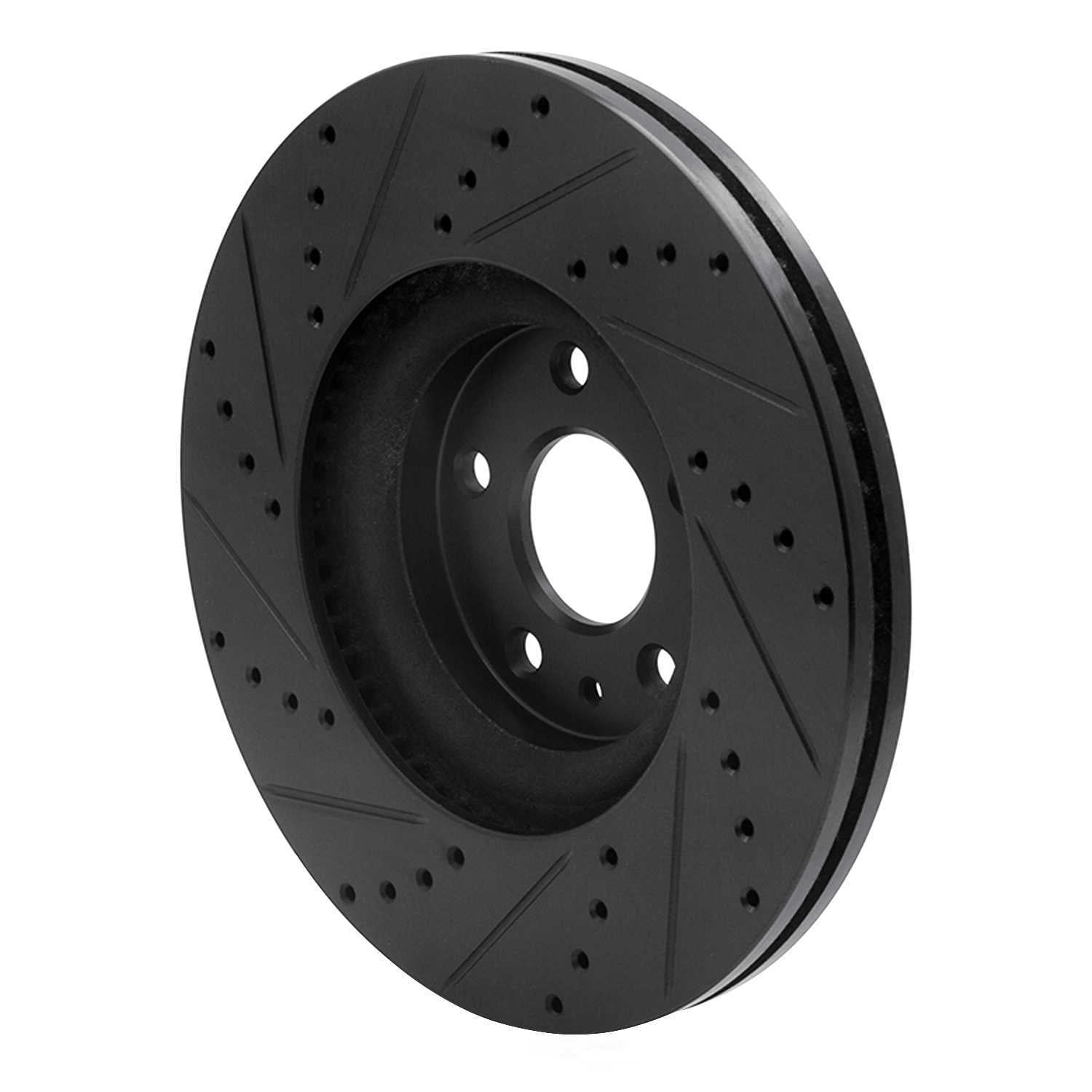 Dynamic Friction Company 633-54073R DFC Brake Rotor - Drilled And Slotted - Black
