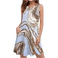 thumbnail image 1 of SMihono Robe d'Été pour Femmes Grande Taille Robes d'Été pour Femmes Plage Florale T-Shirt Robe Décontractée Poches Boho Robe Débardeur, 1 of 5