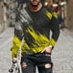 thumbnail image 1 of Blusas y camisas de manga larga con cuello redondo para hombre, blusa informal de manga larga con cuello redondo y estampado., 1 of 3