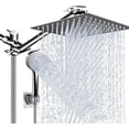thumbnail image 2 of Shower Head Combo,10 Inch High Pressure Rain Shower Head with 11 in Adjustable Extension Arm and 5 Settings Handheld,Powerful Shower Spray Against Low Pressure Water with Long Hose, 2 of 8