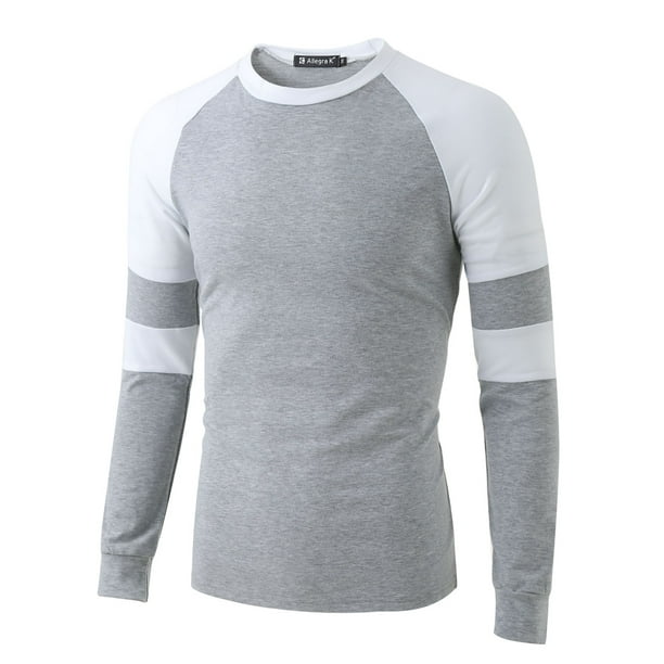 Download Unique Bargains - Men Raglan Sleeve Crew Neck ContrastSlim ...