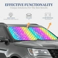 thumbnail image 4 of Disketp 2 Piece Rainbow Scales2 Pattern Windshield Sunshades,Folding Windshield Sun Shade For Car Suv Trucks Sedan,Blocks Uv Rays Sun Visor Protector-Small, 4 of 7