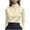 Beige, variant on Ltctricy Blouses for Women Trendy Long Sleeve Mock Turtleneck Pleated Front Business Casual Work Shirts Dressy Work Tops(White,X-Large)