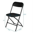 thumbnail image 2 of 5 Pack Plastic Folding Chair, Portable Patio Chairs, Stackable Commercial Seat with Steel Frame, 260lbs Weight Capacity, Fold up Event Chairs, for Office Wedding Party Picnic Kitchen, 2 of 10