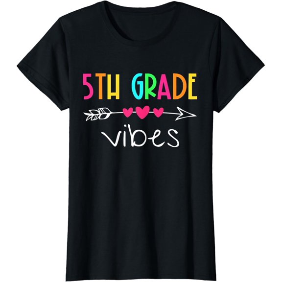 5th Grade Vibes Back To School Fifth Grade Teacher T-Shirt