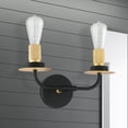 thumbnail image 2 of F28002-23-Sunset Lighting-Onyx - 2 Light Bath Vanity   Matte Black/Brushed Satin Gold Finish, 2 of 4