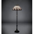 thumbnail image 2 of Meyda Tiffany 110423 62 Inch High Roseborder Floor Lamp Blue/White  Mahogany Bronze Finish, 2 of 7