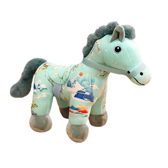 YATAV Chinese Zodiac Horse Stuffed Animal for 2026 New Year,Spring Festival Mascot Decoration,Good Luck Plush Toy for Goody Bag Filler,Cute Horse Plush(Mint Green,5.5")