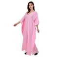 thumbnail image 4 of Women's Kafatan Maxi Summer Caftan Outfit Casual Dress Cover Ups Cotton Silk, Women Kaftans Dresses, S-3XL, Regular to Plus Size, 4 of 5