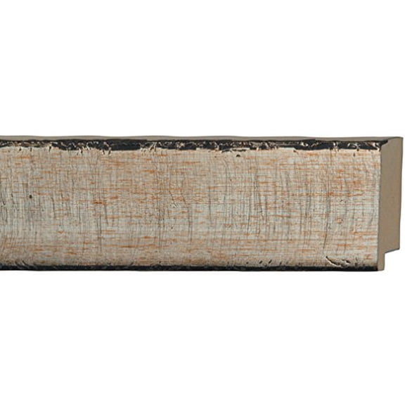 Picture Frame Moulding (Wood) 100Ft Bundle - Traditional Silver Finish - 2.25" Width - 11/16"