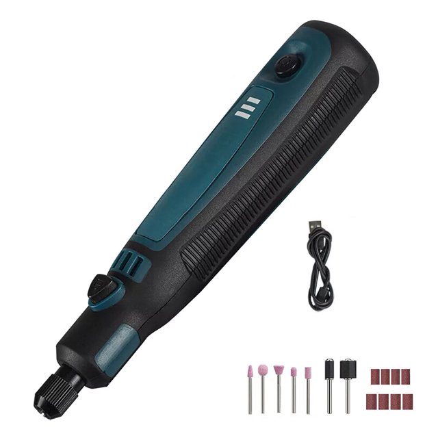 15 Pcs Mini Broyeur Électrique Rechargeable Sans Fil Stylo de Gravure Kit d'Outils Rotatif TAPDRA Pièce de Rechange