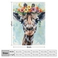 thumbnail image 4 of BCIIG Giraffe Flower Crown Smile Warm Lightweight Blanket Soft Fleece Blankets Throw Blanket Living Rooms Sofa Decor Cow Gifts All Seasons 40x50in, 4 of 6