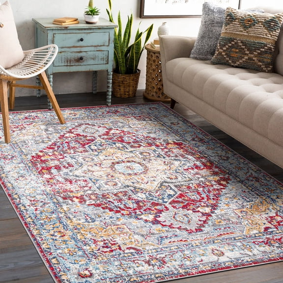 Bohemian Traditional 5'x7' Red Area Rug