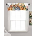 thumbnail image 3 of Yellow Sunflower Pumpkins Kitchen Valances for Windows Farmhouse Linen Window Valance Curtain for Living Room Window Treatment Watercolor Botanical Vintage Valance Rod Pocket Topper, 42 x 18 Inch, 3 of 6