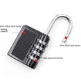thumbnail image 4 of Candado de combinación de 4 dígitos para puerta de almacén de gimnasio, candado antirrobo de metal para exteriores, candado grande, 4 of 4
